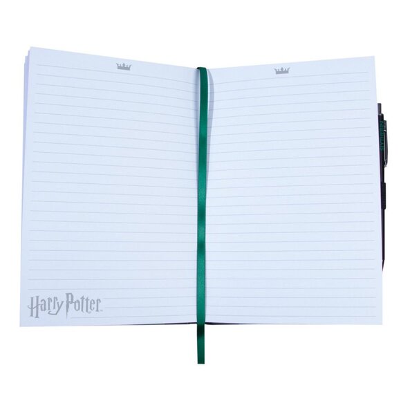 Harry Potter Slytherin Hardcover Journal and Pen Set with Gadget Decal - Picture 6 of 9